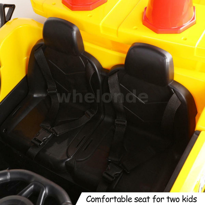 Load image into Gallery viewer, 12V Battery-Operated Children&#39;s Dump Truck 2 Seater RC Electric Scoop
