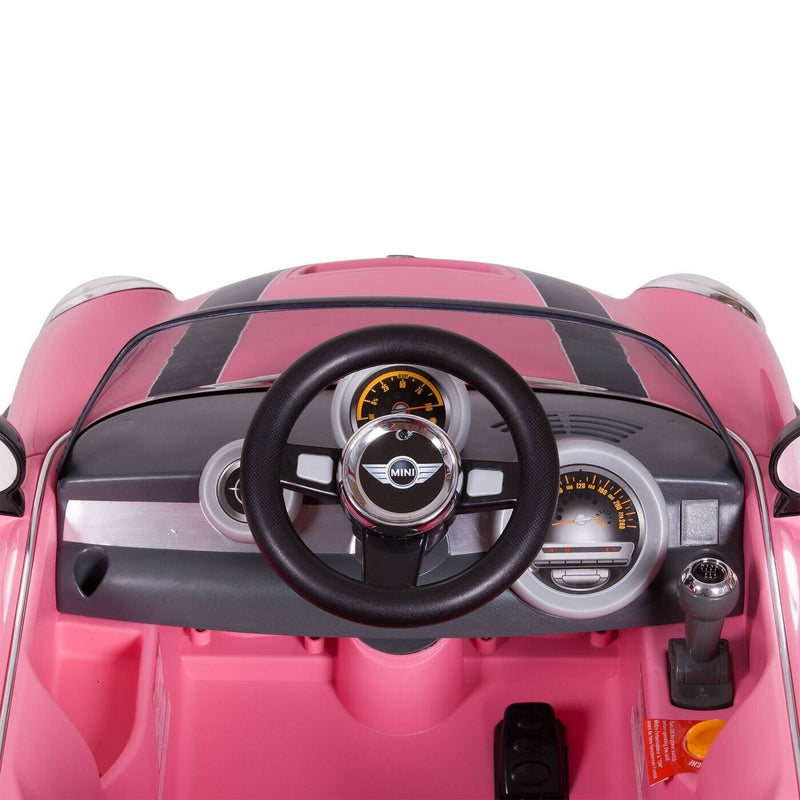 Load image into Gallery viewer, Rev Up the Fun with the Pink 6V Mini Cooper Ride-On
