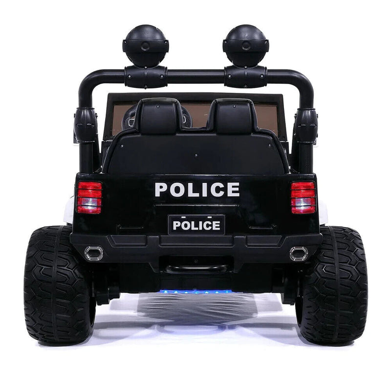 Load image into Gallery viewer, 24V Dual Seater Children&#39;s Electric Police Vehicle, Off-Road Truck Jeep, 2 High-Powered Engines, Pneumatic Wheels, Remote Control Operation
