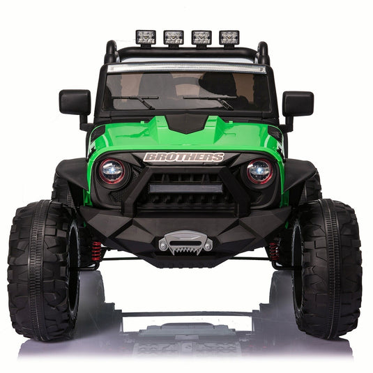 24V Battery-Powered Kids Ride On Truck with Trailer and RC Control - 3 Speeds, Camo Design