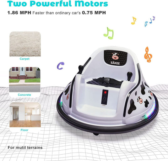 Flashing Lights Music Stickers for Electric Bumper Cars - SÄKEE Remote Control