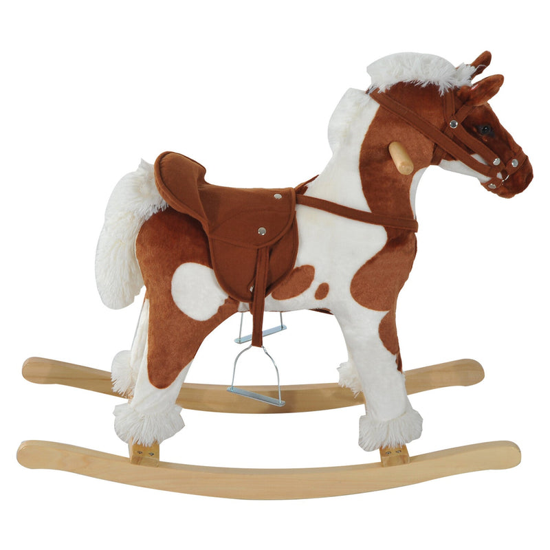 Load image into Gallery viewer, Deluxe Wooden Toddler Rocking Horse Chair with Nursery Rhyme Design
