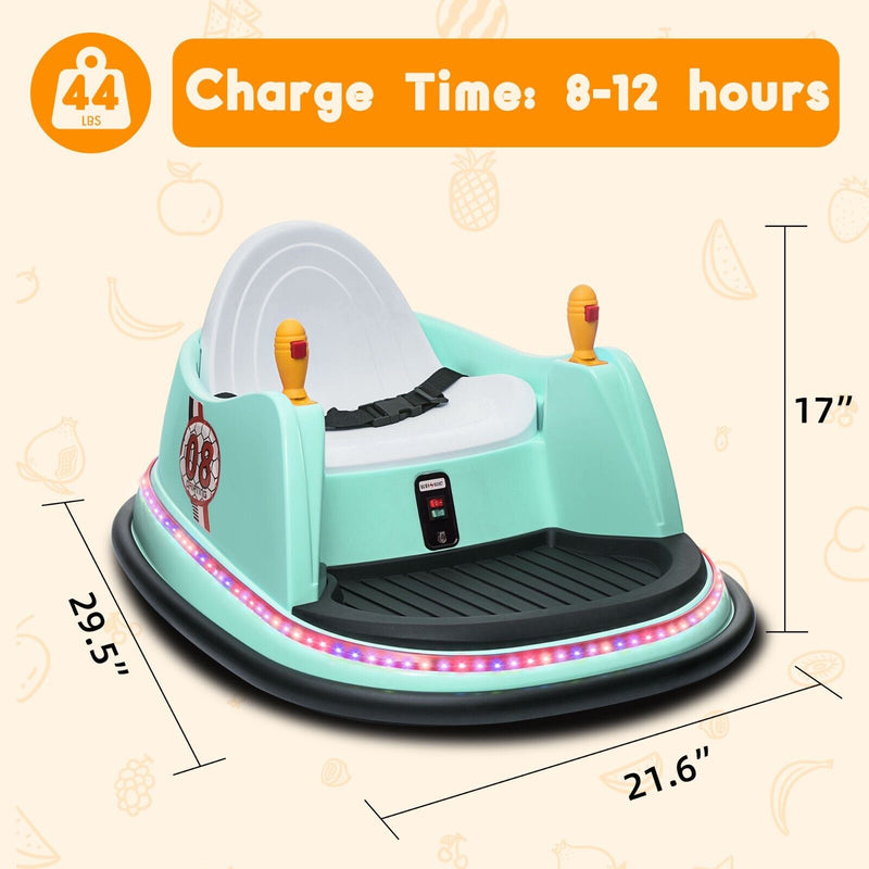 Load image into Gallery viewer, 6V Kids Ride-On Bumper Car with Remote Control, 360° Spin and Flashing Lights for Toddlers
