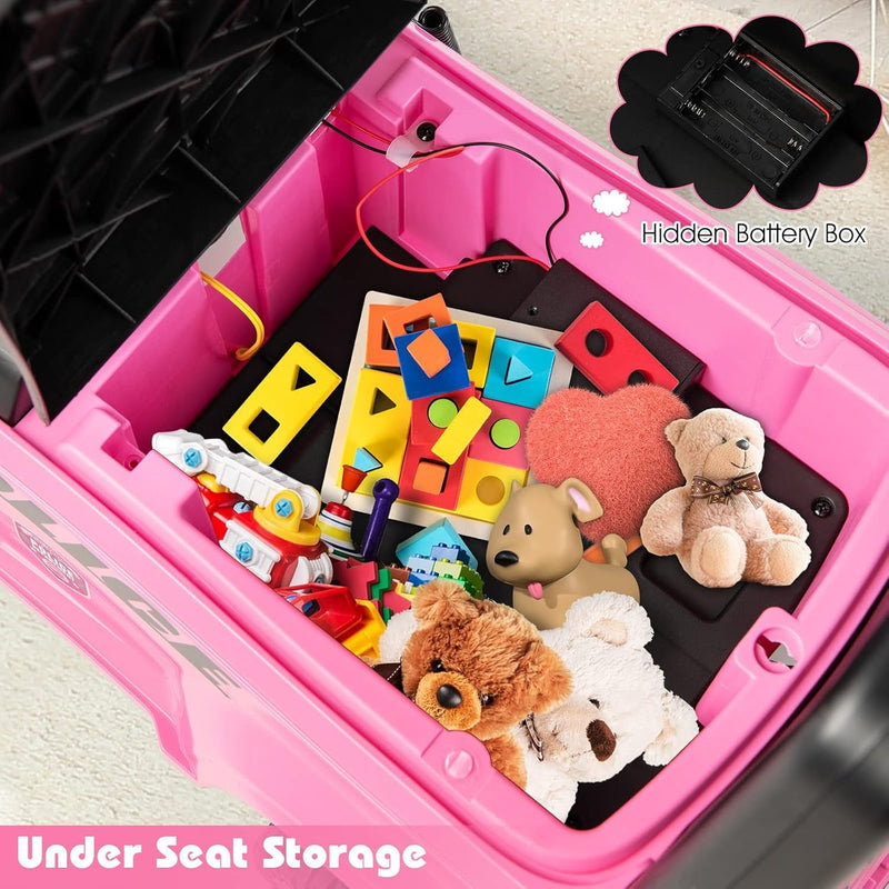 Load image into Gallery viewer, Toddler Ride-On Push Police Car Foot-to-Floor Sliding Toy with Siren
