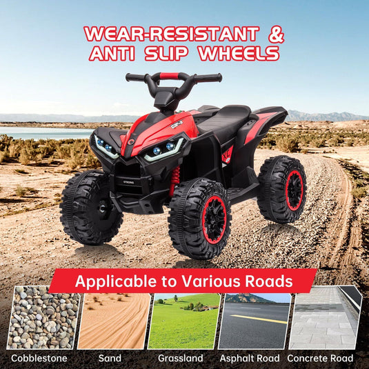 Rev Up the Fun with Our 12V Dual Drive Red Kids ATV Ride-On Car!