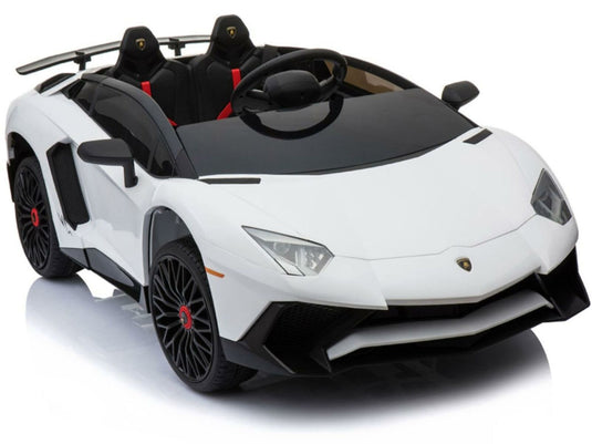 12v White Lamborghini Electric Ride-On Car for Kids with Remote Control