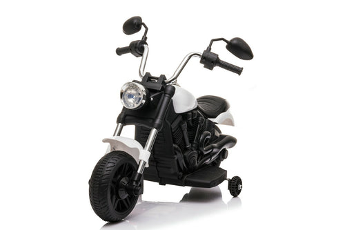 Kids Ride-On Harley Chopper Style Bike with Safety Training Wheels and 6V Battery