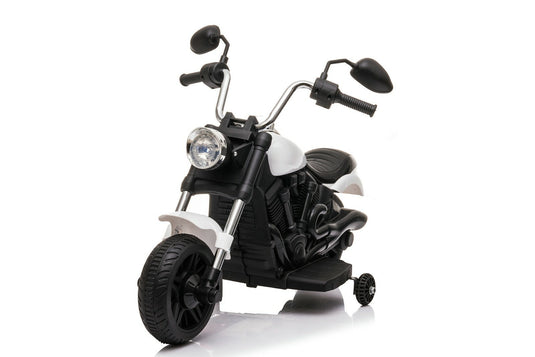 Kids Ride-On Harley Chopper Style Bike with Safety Training Wheels and 6V Battery