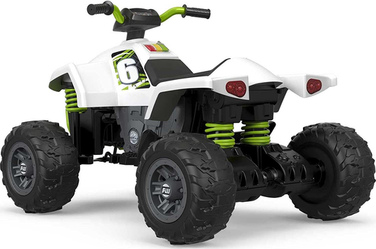 Power Wheels Racing ATV Electric Ride-On Toy with All-Terrain Traction