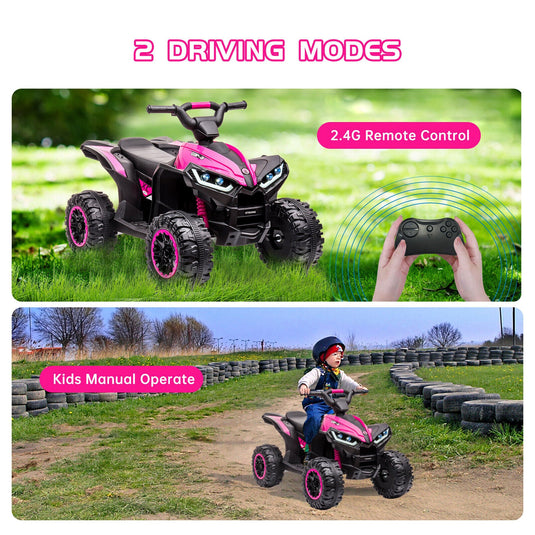 Electric 4-Wheels Car Truck ATV for Kids Ages 3+: 12V Battery Powered Ride On Toy