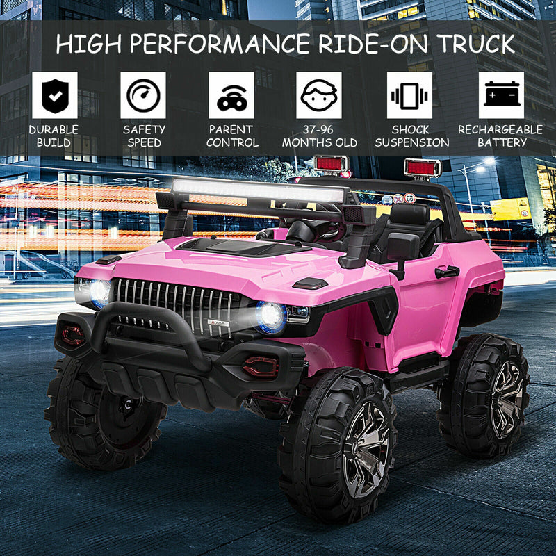 Load image into Gallery viewer, 2-Seater Pink SUV Truck Ride On Car with Parental Remote Control - 12V Battery Powered
