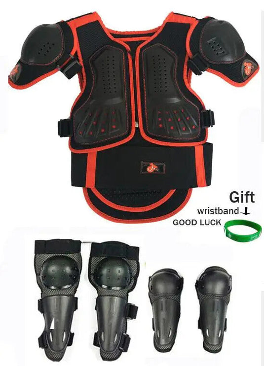 Kids Motocross Body Armor Back Protector Ride-On Horse Toy for Ages 4-15 Years