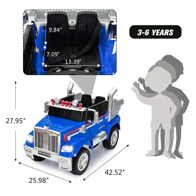 Load image into Gallery viewer, 12V Kids Electric Ride On Toy Truck with Music and Remote Control

