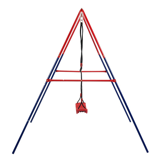 Green and Blue Baby Swing Set 2-in-1 Plastic Safe Mental Development Toy