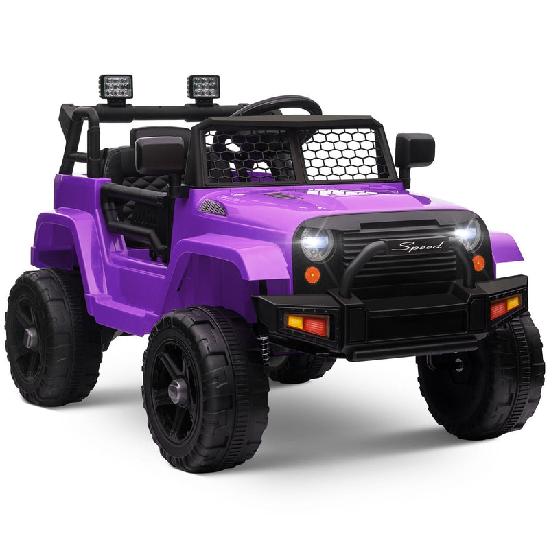 Load image into Gallery viewer, 12V Kids Ride-On Truck with Power Wheels, LED Lights, and Parental Remote Control
