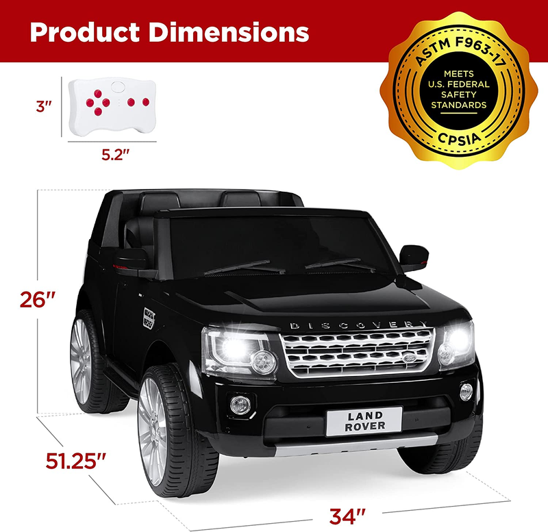 Load image into Gallery viewer, 12V 3.7 MPH Two-Seater Licensed Land Rover Ride-on Car Vehicle with Parent Remote Controller
