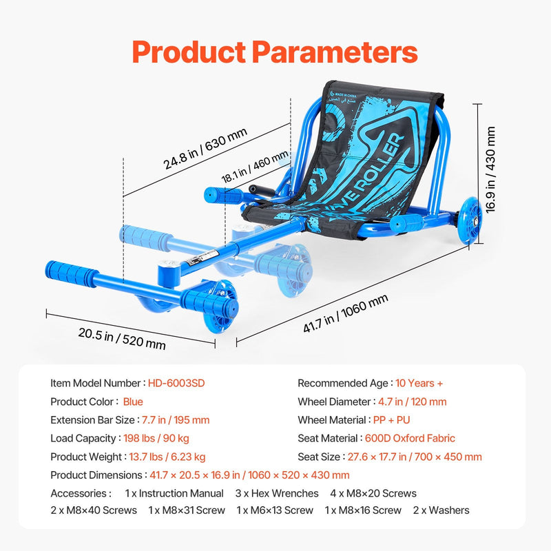 Load image into Gallery viewer, Kids Ride-On Drift Scooter Cart with Zig-Zag Motion for Ages 10+ and 198 lbs Capacity
