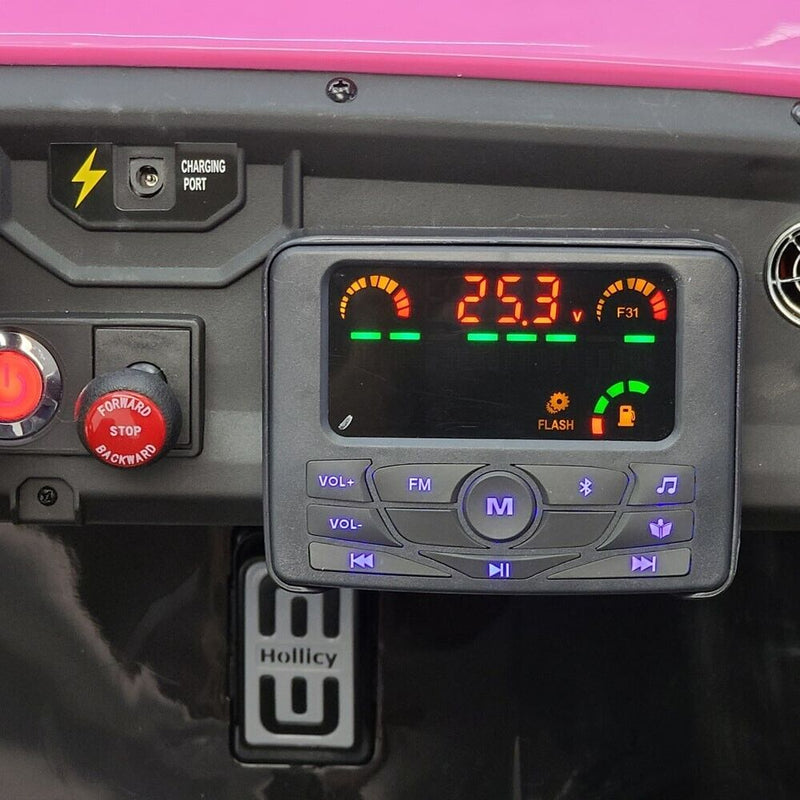 Load image into Gallery viewer, Pink 24V Children&#39;s Ride on Car 4×4 UTV Buggy with 2 Seats, Remote Control, and Bluetooth Connectivity
