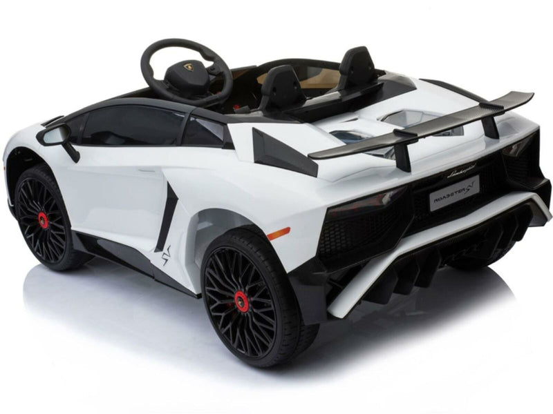 Load image into Gallery viewer, 12v White Lamborghini Electric Ride-On Car for Kids with Remote Control
