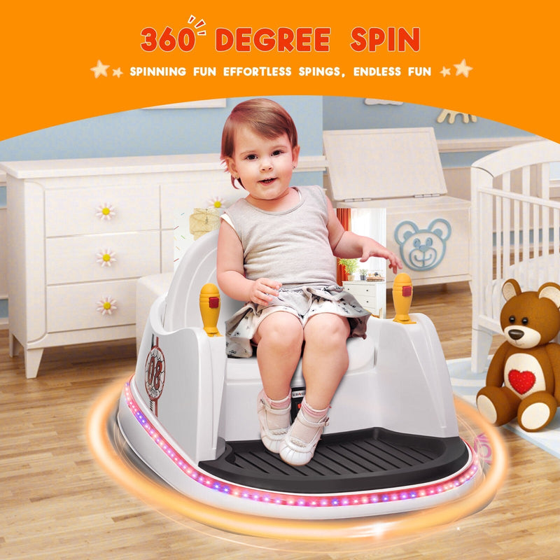 Load image into Gallery viewer, 6V Kids Ride-On Bumper Car with Remote Control, 360° Spin and Flashing Lights for Toddlers
