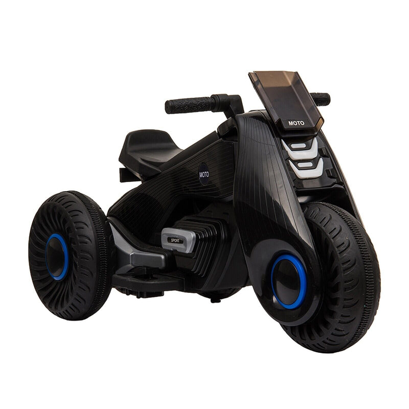 Load image into Gallery viewer, Black 3-Wheel Double Drive Electric Motorcycle for Kids
