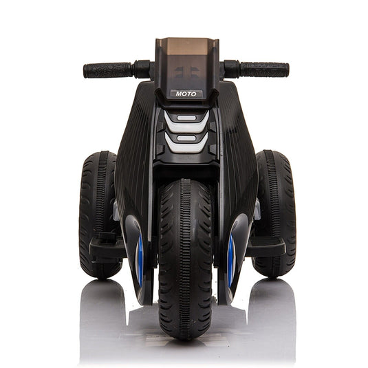 Black 3-Wheel Double Drive Electric Motorcycle for Kids