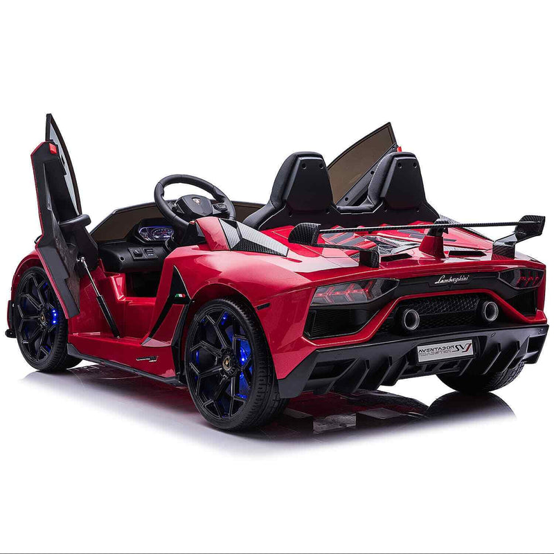 Load image into Gallery viewer, 24V 2 SEATS AUTHENTIC LAMBORGHINI AVENTADOR SVJ KIDS RIDE-ON SPORTS VEHICLE WITH LIGHTS AND REMOTE CONTROL
