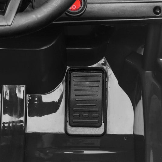 Electric Ride-On Car for Kids with Remote Control and LED Lights - Black