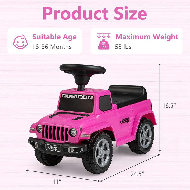 Load image into Gallery viewer, Licensed Jeep Foot-to-Floor Toddler Ride-On Push Car with Engine Sound
