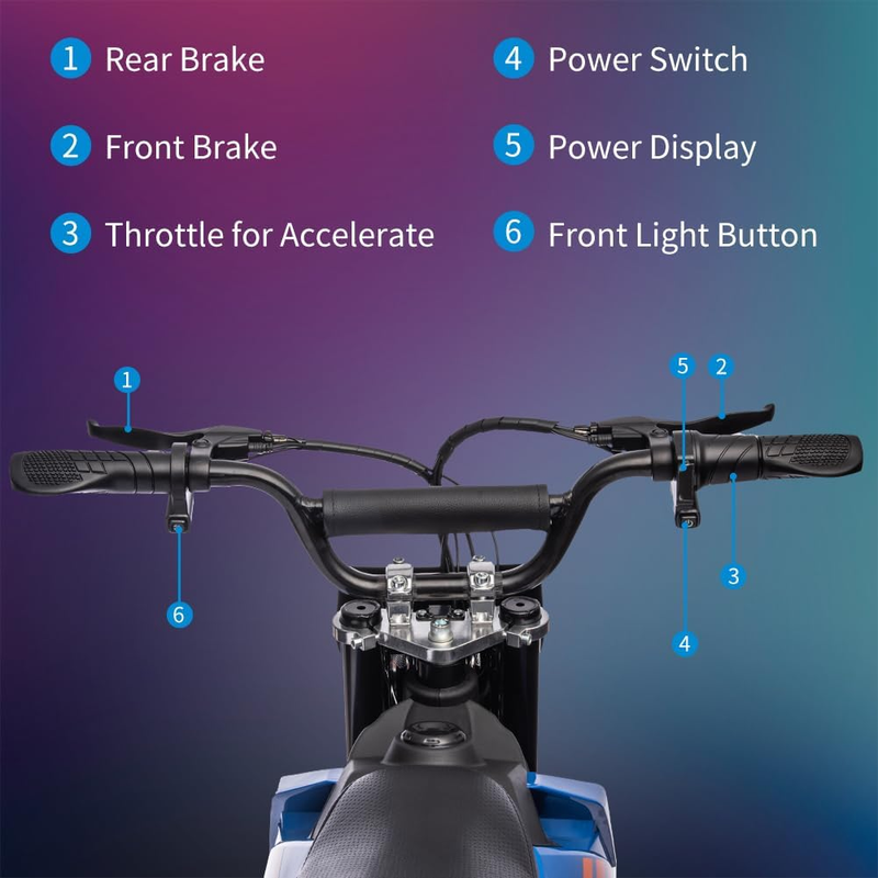 Load image into Gallery viewer, 36V Electric Off-Road Bike for Children, Ride-on Motorbike 500W Brushed Engine Adjustable Speed
