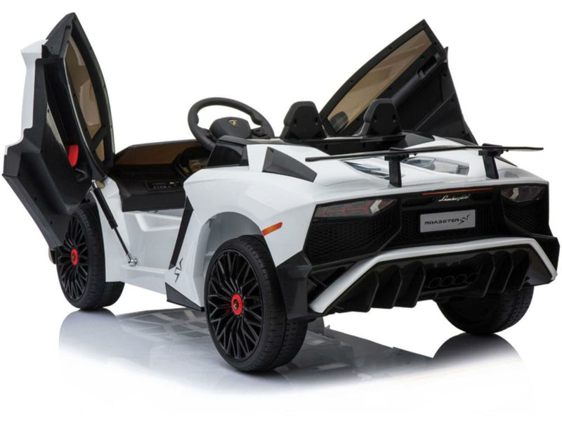 Load image into Gallery viewer, 12v White Lamborghini Electric Ride-On Car for Kids with Remote Control
