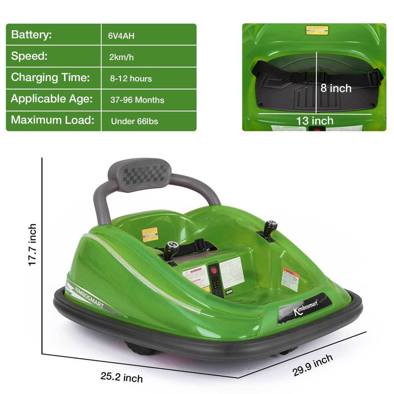 Load image into Gallery viewer, Kimbosmart Electric Bumper Car for Kids - Remote Controlled 360° Spin Ride-On
