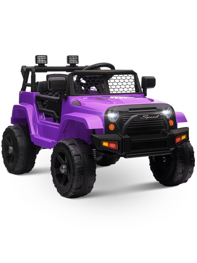 Load image into Gallery viewer, 12V Kids Ride-On Truck with Power Wheels, LED Lights, and Parental Remote Control
