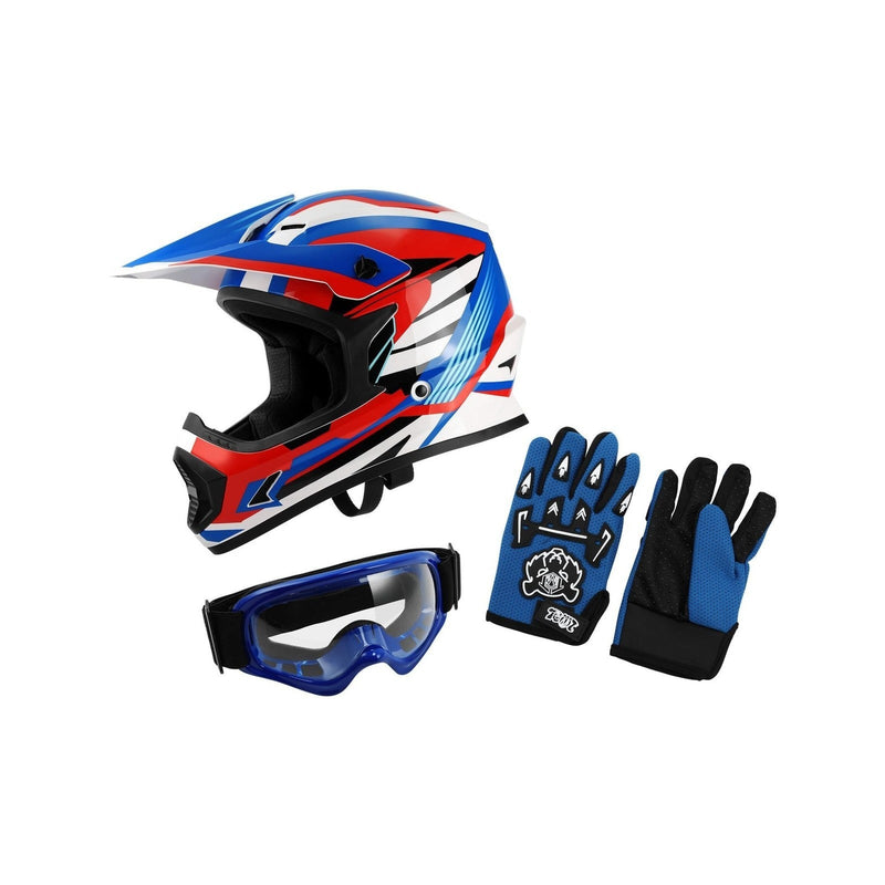 Load image into Gallery viewer, Youth Kids Motocross Offroad Street Dirt Bike Helmet for Motorcycle and ATV
