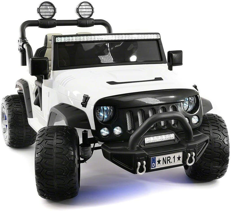 Load image into Gallery viewer, 12V 2 Seater Children&#39;s Ride-On Jeep Truck - 2 High-Performance Motors, Illumination, Rubber Wheels + Remote Control

