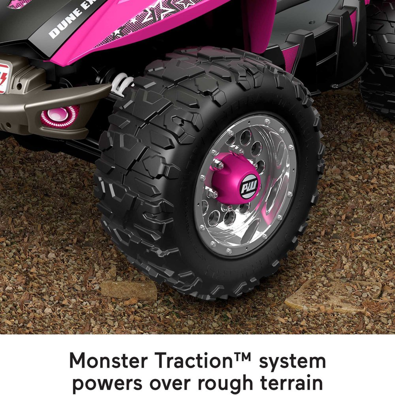 Load image into Gallery viewer, Pink 2-Seater Ride-On Sports Car with Extra Wide Wheels and 12V Battery for Speed up to 5 Miles per Hour
