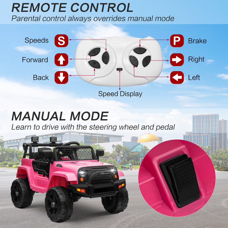 Load image into Gallery viewer, 12V Kids Ride-On Truck with Remote Control, Power Wheels, and LED Lights
