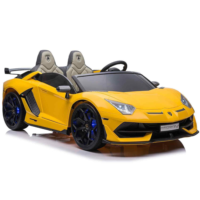 Load image into Gallery viewer, 24V 2 SEATS AUTHENTIC LAMBORGHINI AVENTADOR SVJ CHILDREN&#39;S RIDE-ON SPORTS VEHICLE, ILLUMINATION + REMOTE CONTROL
