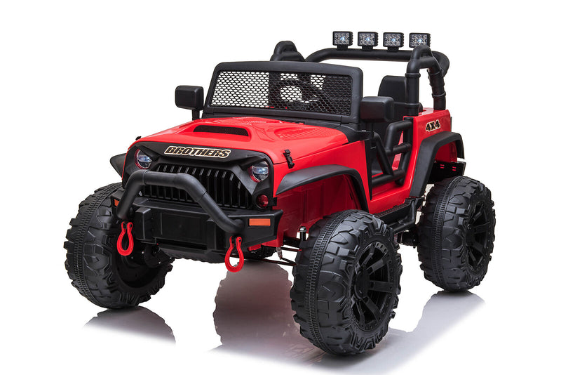 Load image into Gallery viewer, JEEP Dual Control Kids Electric Ride-On Car with Foot Pedal, LED Lights, Music Player, USB, Bluetooth
