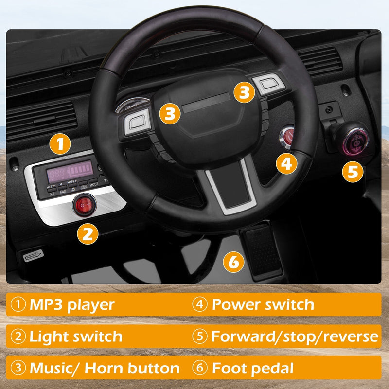 Load image into Gallery viewer, 12V Electric Ride-On Jeep Truck for Kids with Remote Control and 3 Speed Settings
