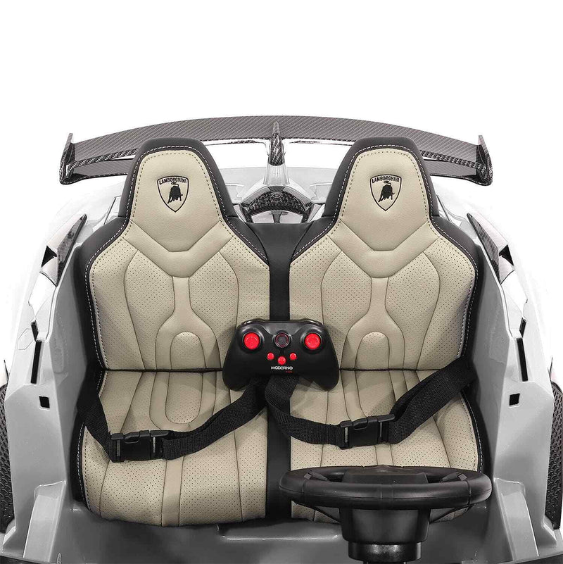 Load image into Gallery viewer, 24V 2 SEATS AUTHENTIC LAMBORGHINI AVENTADOR SVJ KIDS RIDE-ON SPORTS VEHICLE WITH LIGHTS AND REMOTE CONTROL

