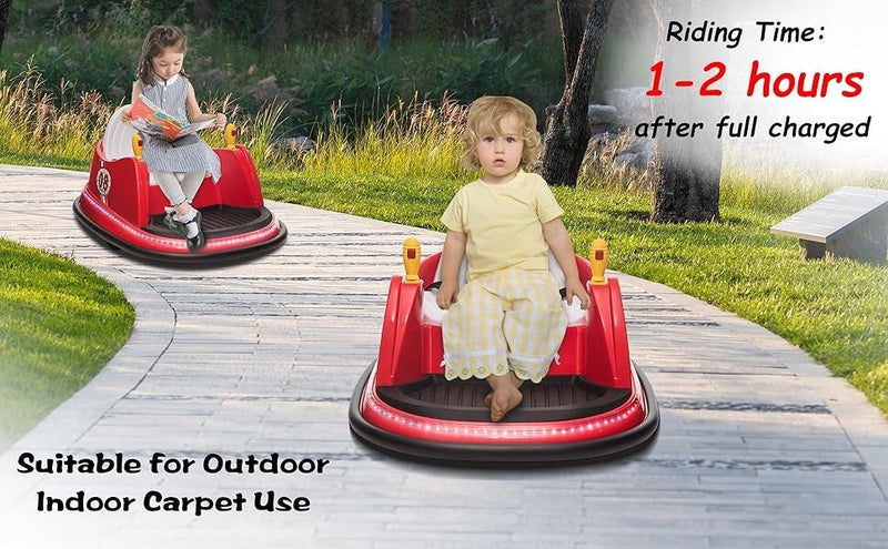 Load image into Gallery viewer, 6V Remote Control Ride-On Bumper Car for Toddlers with Flashing Lights
