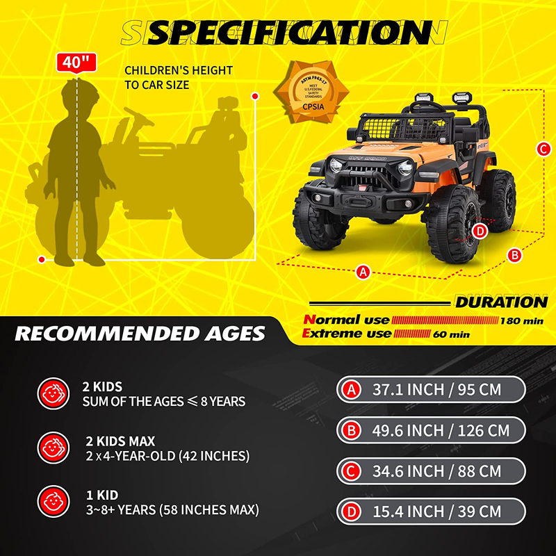 Load image into Gallery viewer, XXL 4X4 Battery-Powered 2-Seater 4WD Kids Electric Vehicle - 24V MAX Ride-On Truck
