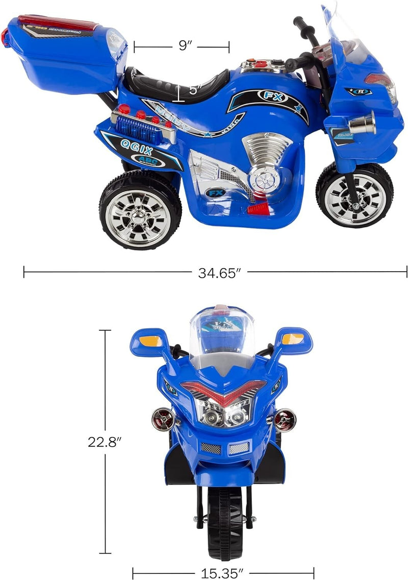 Load image into Gallery viewer, Battery-Powered 3-Wheel Ride-On Motorcycle Trike for Kids
