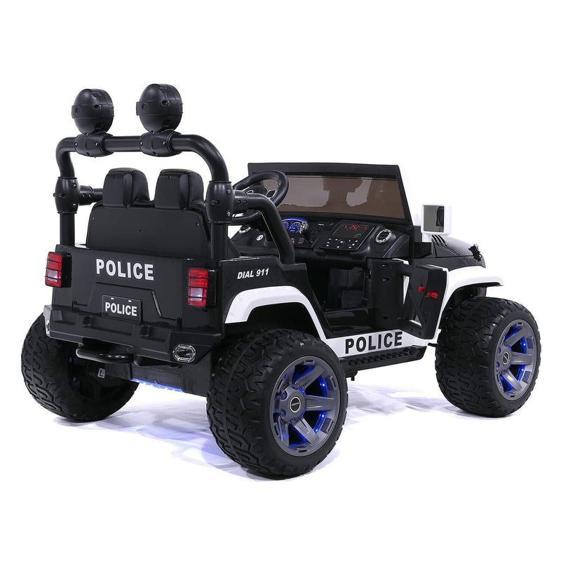 Load image into Gallery viewer, 24V Dual Seater Children&#39;s Electric Police Vehicle, Off-Road Truck Jeep, 2 High-Powered Engines, Pneumatic Wheels, Remote Control Operation
