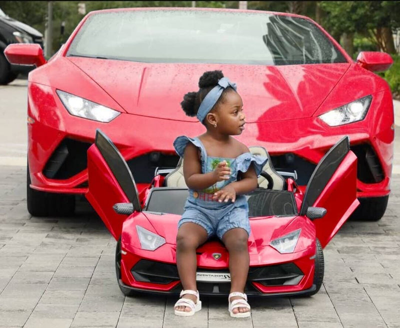 Load image into Gallery viewer, Lamborghini Aventador Kids Car - Two Seater Ride-On Vehicle with Remote Control
