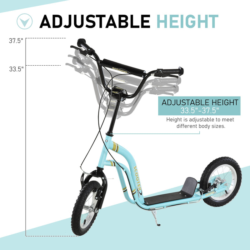 Load image into Gallery viewer, Youth Scooter with Dual Front and Rear Caliper Brakes and 12-Inch Inflatable Front Wheel
