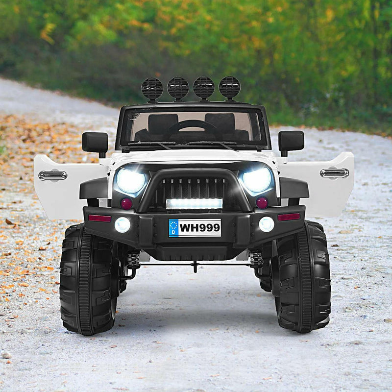 Load image into Gallery viewer, 2-Seater Battery-Powered Jeep Car for Kids with Parental Remote Control - White
