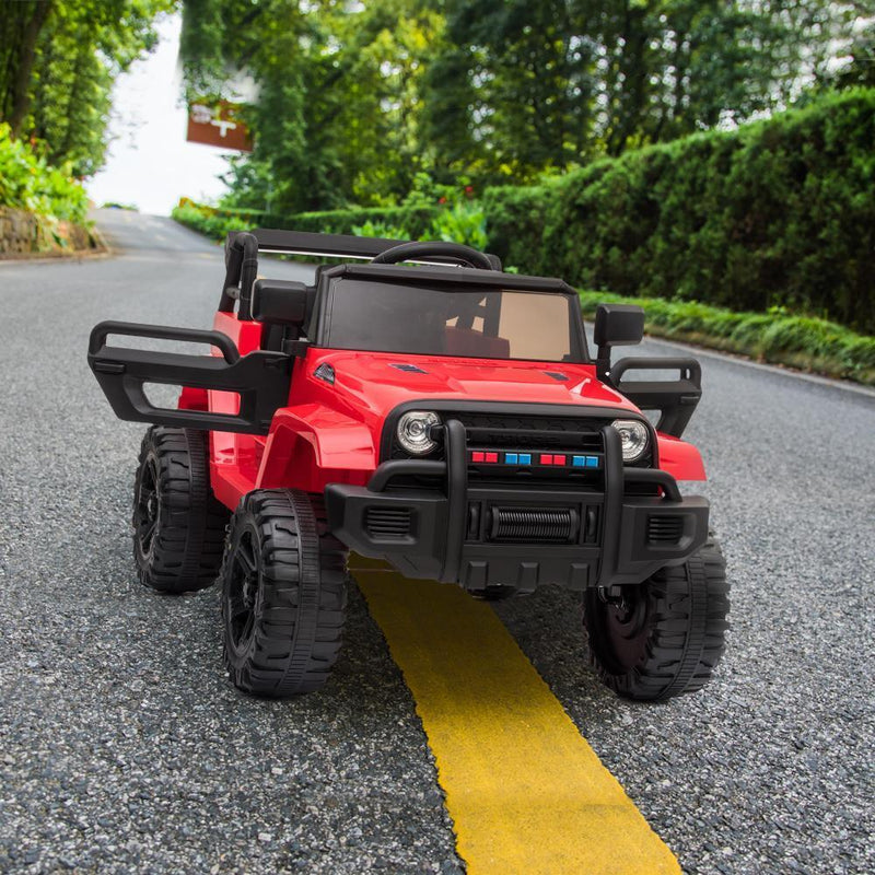 Load image into Gallery viewer, Electric 12V Red Kids Ride-On Truck with 2.4G Remote Control and 3 Speed Modes

