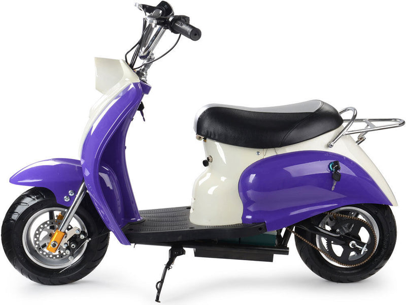 Load image into Gallery viewer, MotoTec 24v Electric Scooter in Lavender - Ride On Toy - Battery Powered - MT-EM - Excludes Sales in California
